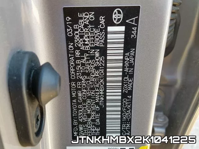 JTNKHMBX2K1041225 фото 2