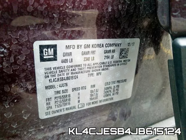 KL4CJESB4JB615124 фото 2