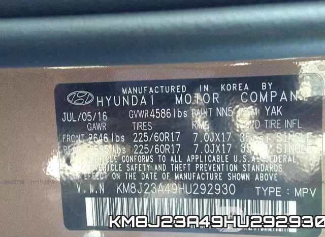 KM8J23A49HU292930 фото 10