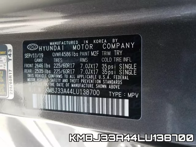 KM8J33A44LU138700 фото 2