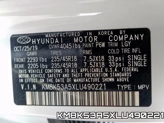 KM8K53A5XLU490221 фото 2