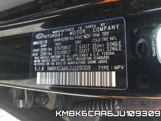 KM8K6CAA6JU109309 фото 2