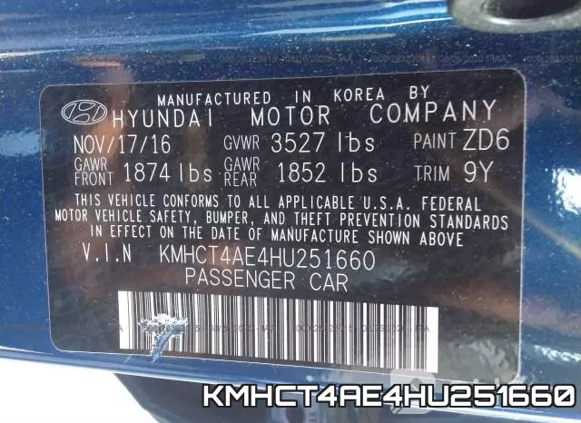 KMHCT4AE4HU251660 фото 10
