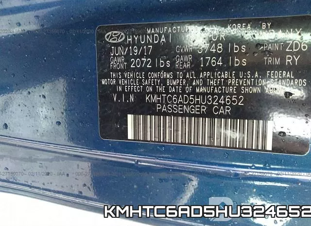 KMHTC6AD5HU324652 фото 10