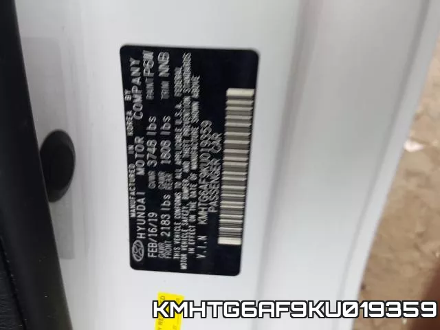 KMHTG6AF9KU019359 фото 2
