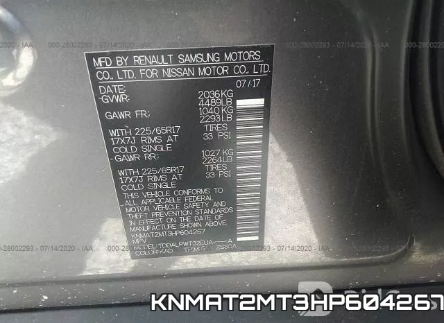 KNMAT2MT3HP604267 фото 10