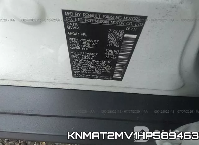 KNMAT2MV1HP589463 фото 10