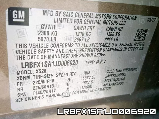 LRBFX1SA1JD006920 фото 2