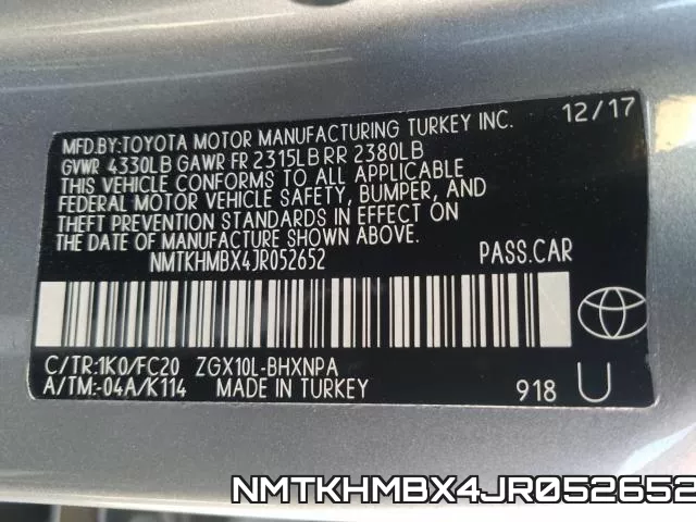 NMTKHMBX4JR052652 фото 2
