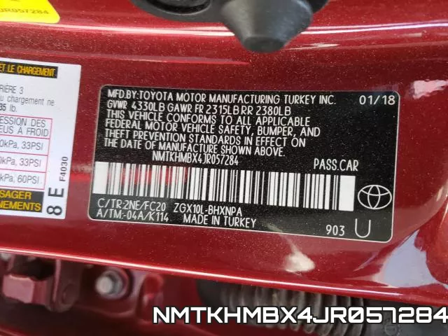NMTKHMBX4JR057284 фото 2