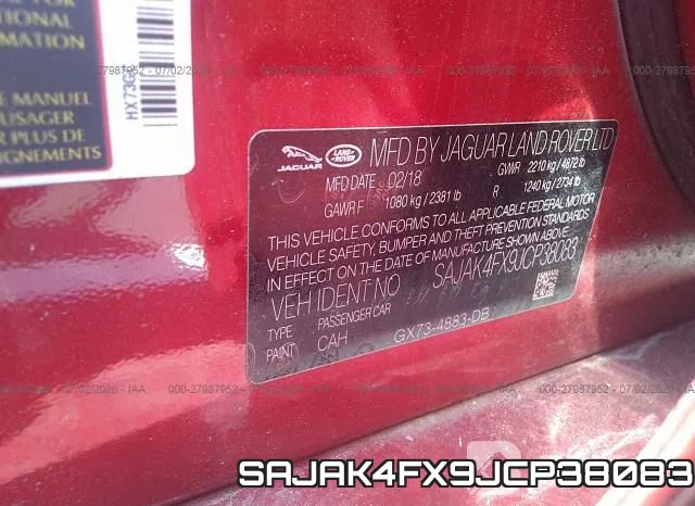 SAJAK4FX9JCP38083 фото 10