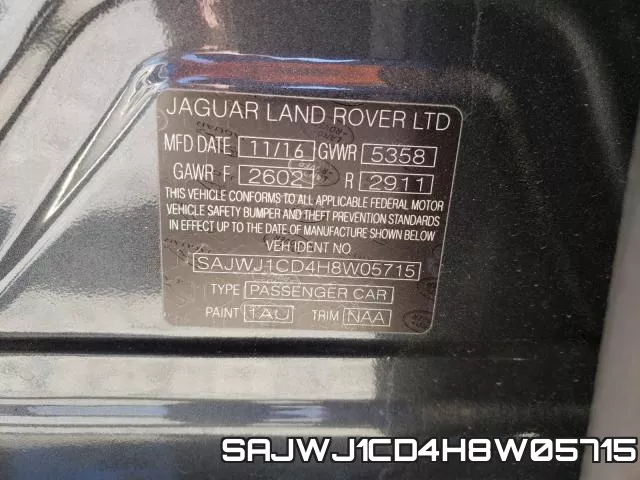 SAJWJ1CD4H8W05715 фото 2
