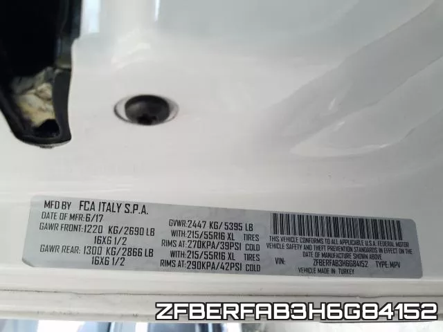 ZFBERFAB3H6G84152 фото 2