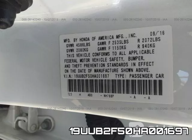 19UUB2F50HA001697 фото 10