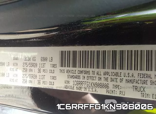 1C6RRFFG1KN908006 фото 10