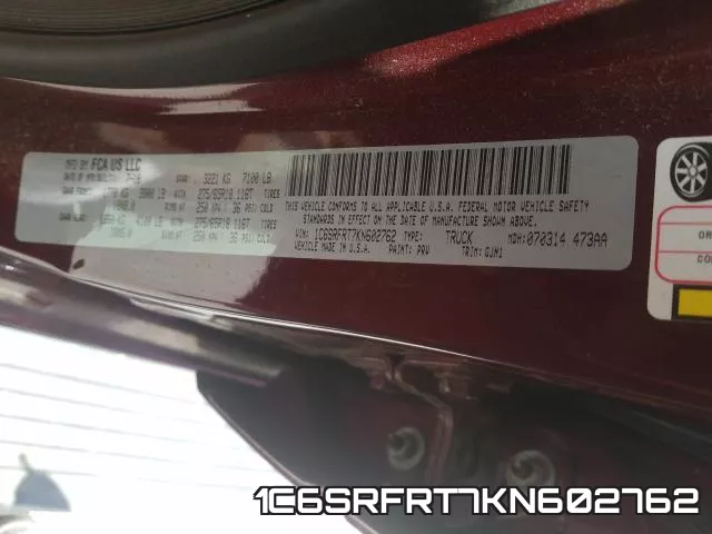 1C6SRFRT7KN602762 фото 2