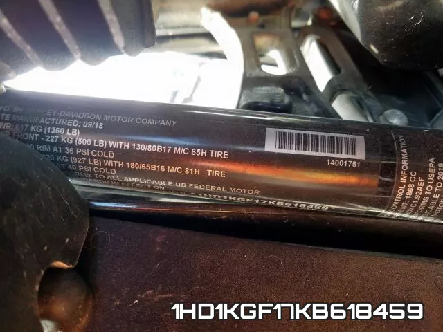 1HD1KGF17KB618459 фото 2