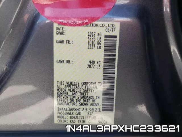 1N4AL3APXHC233621 фото 2