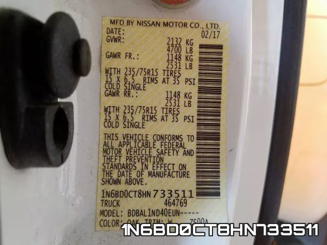 1N6BD0CT8HN733511 фото 2