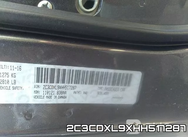 2C3CDXL9XHH517287 фото 10