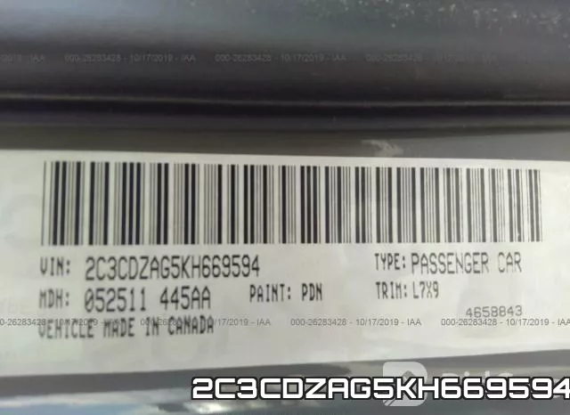 2C3CDZAG5KH669594 фото 10
