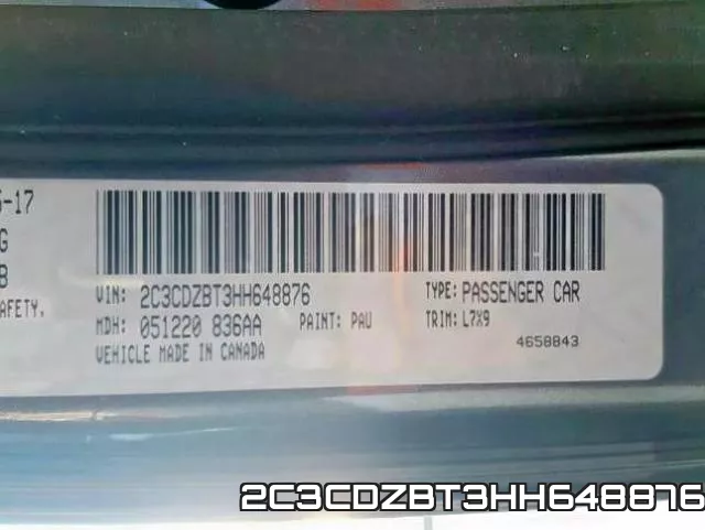 2C3CDZBT3HH648876 фото 2