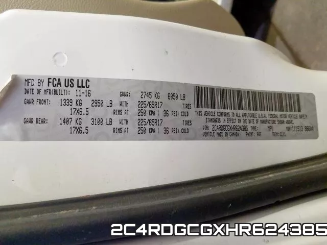 2C4RDGCGXHR624385 фото 2