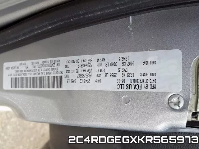 2C4RDGEGXKR565973 фото 2