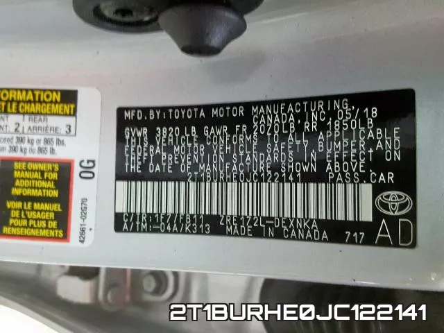 2T1BURHE0JC122141 фото 2