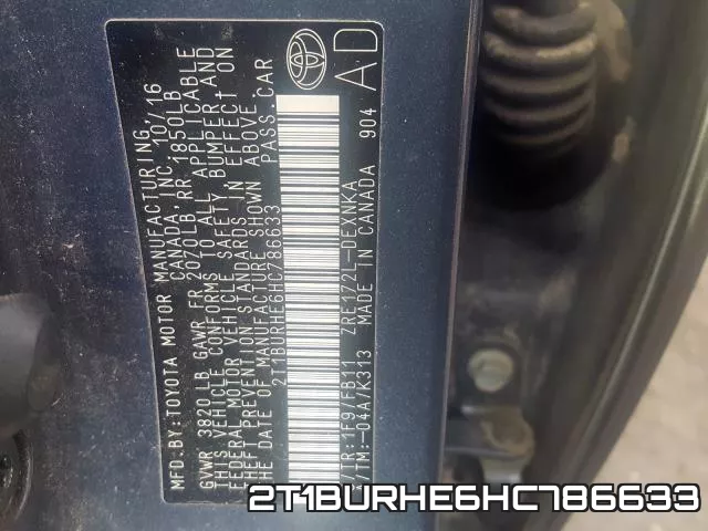2T1BURHE6HC786633 фото 2
