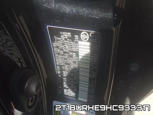 2T1BURHE9HC933317 фото 2