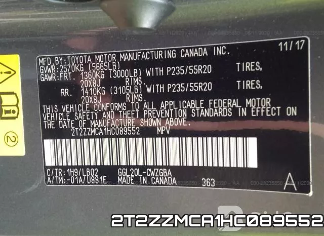 2T2ZZMCA1HC089552 фото 10