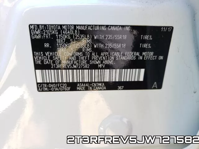 2T3RFREV5JW727582 фото 2