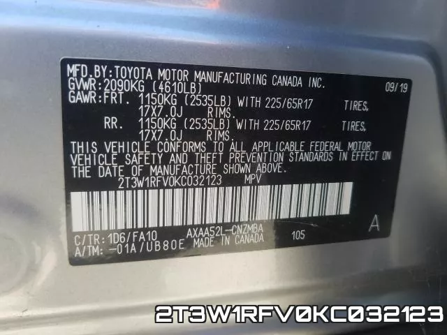 2T3W1RFV0KC032123 фото 2