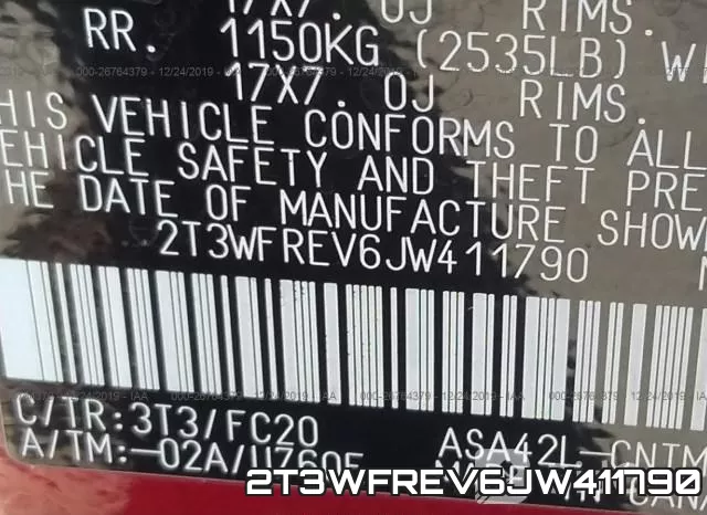 2T3WFREV6JW411790 фото 10