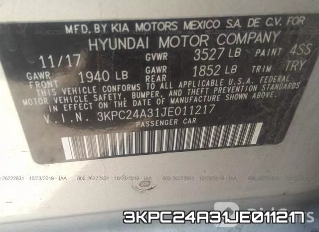 3KPC24A31JE011217 фото 10