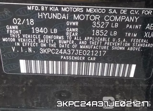 3KPC24A37JE021217 фото 10