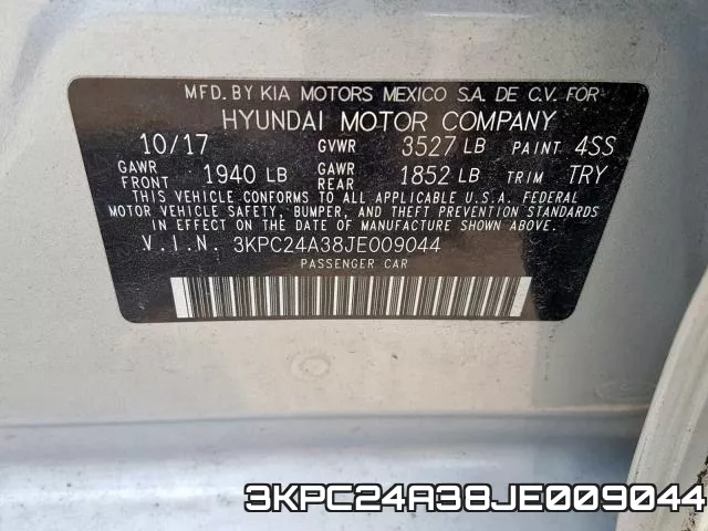 3KPC24A38JE009044 фото 2