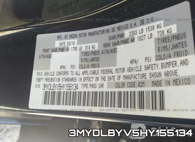 3MYDLBYV5HY155134 фото 10