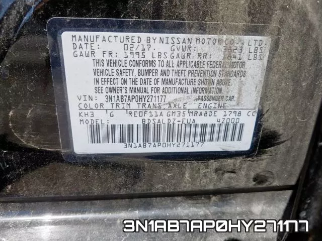3N1AB7AP0HY271177 фото 2