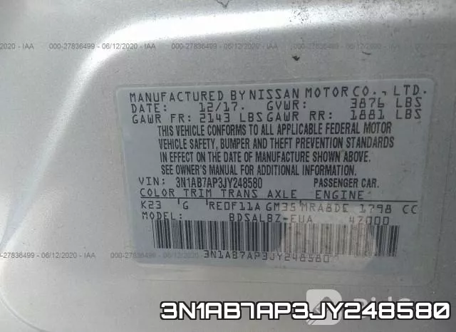 3N1AB7AP3JY248580 фото 10