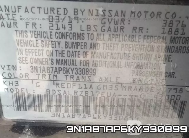 3N1AB7AP6KY330899 фото 10