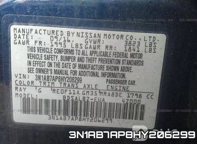 3N1AB7AP8HY206299 фото 10