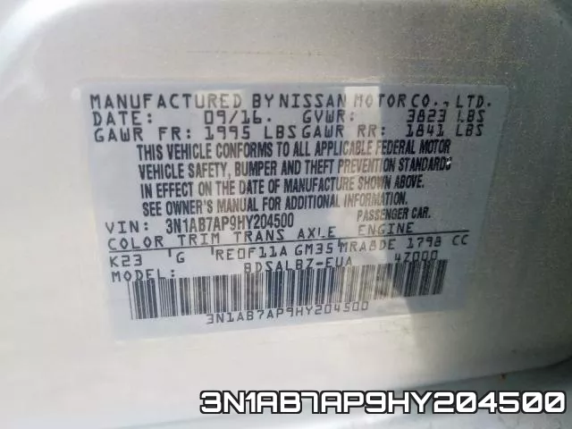 3N1AB7AP9HY204500 фото 2
