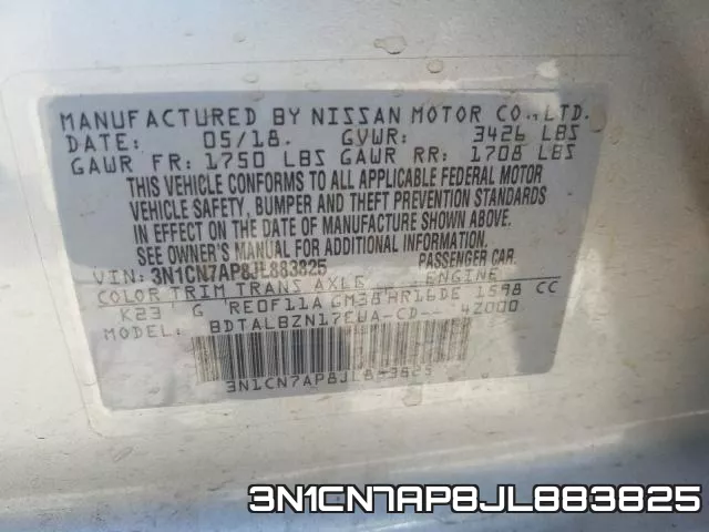 3N1CN7AP8JL883825 фото 2