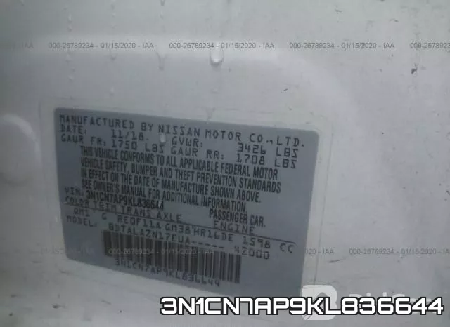 3N1CN7AP9KL836644 фото 10