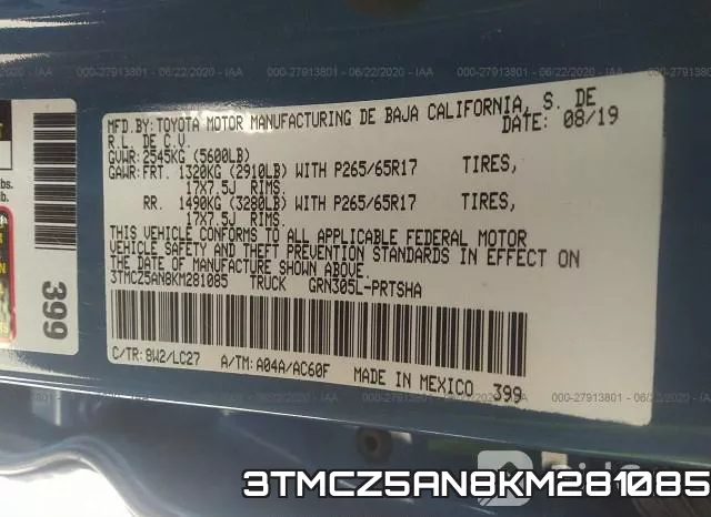 3TMCZ5AN8KM281085 фото 10