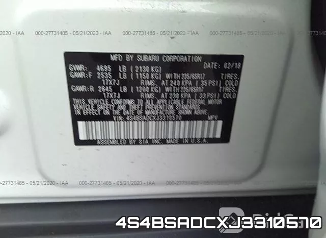 4S4BSADCXJ3310570 фото 10
