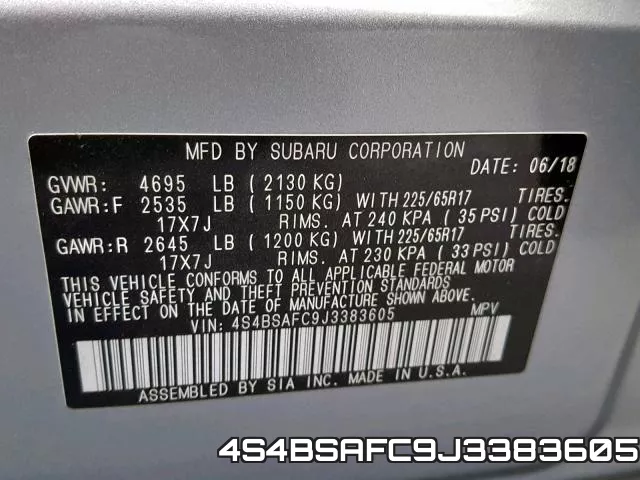 4S4BSAFC9J3383605 фото 2