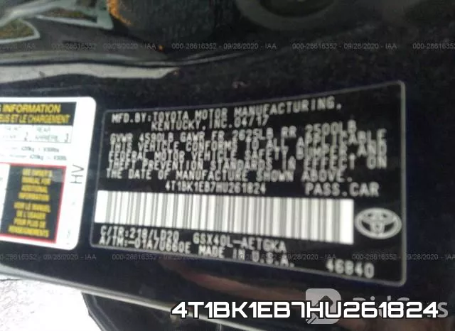 4T1BK1EB7HU261824 фото 10